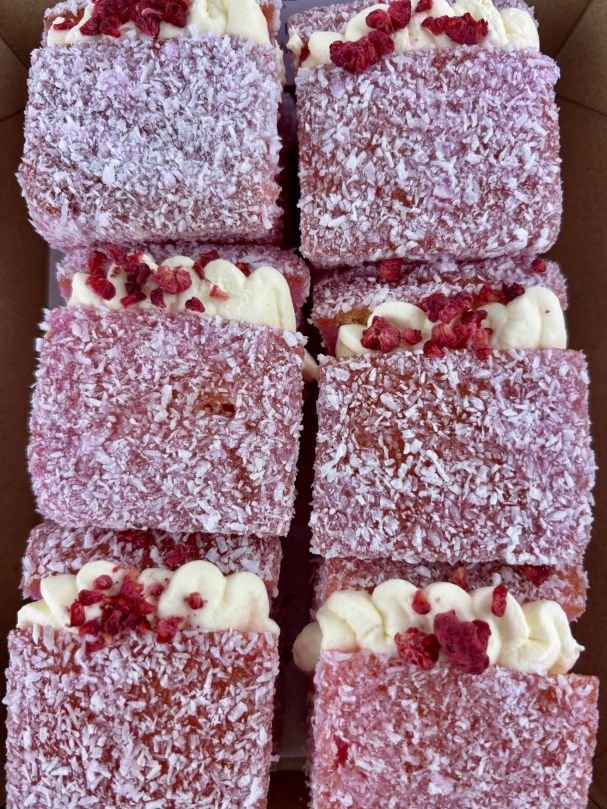 Raspberry Lamington