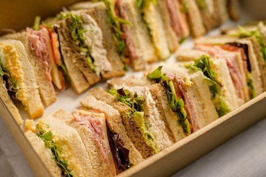 Freshly Made Triangle Sandwiches