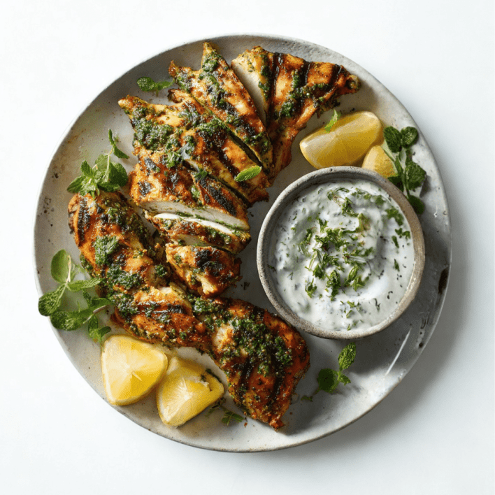 Chermoula Chicken Maryland with Spiced Yoghurt