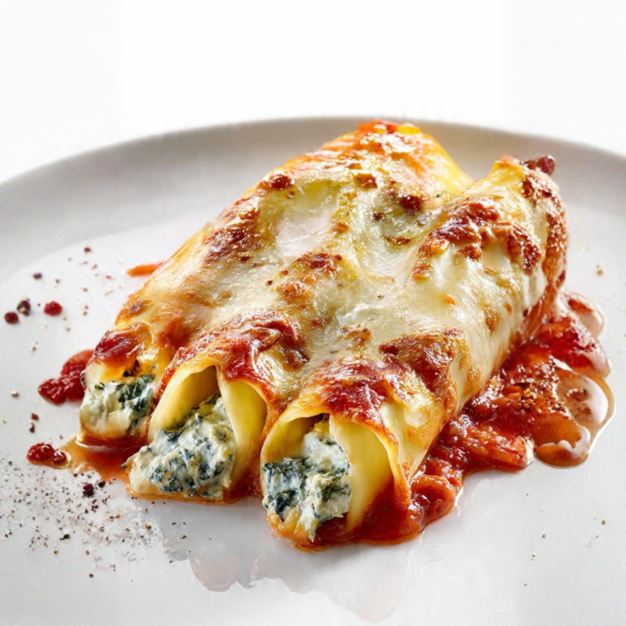 Spinach and Ricotta Cannelloni (V)