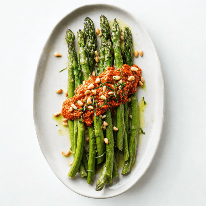 Roasted Asparagus with Pesto Calabrese (Side Serve)