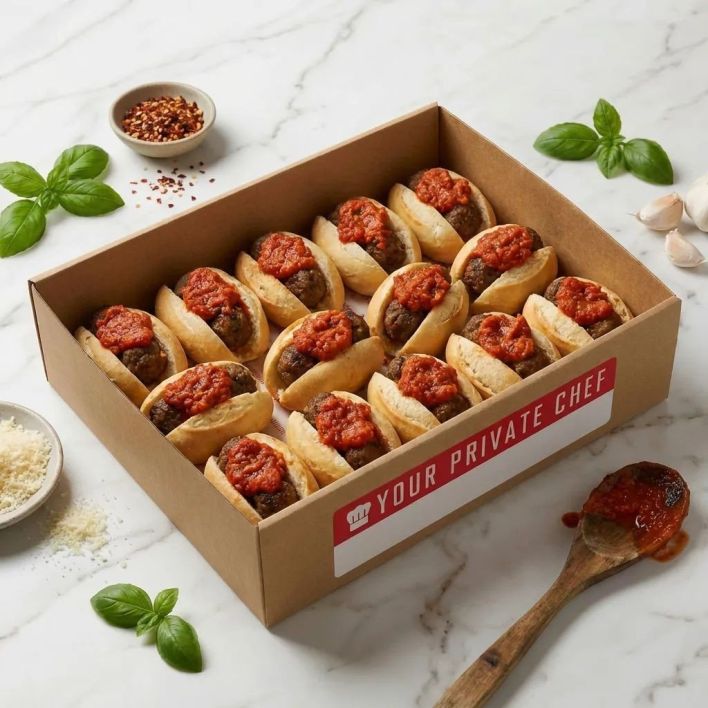 Platter - Croatian Cevapi, grilled skinless sausage in mini brioche oval bun with ajvar relish