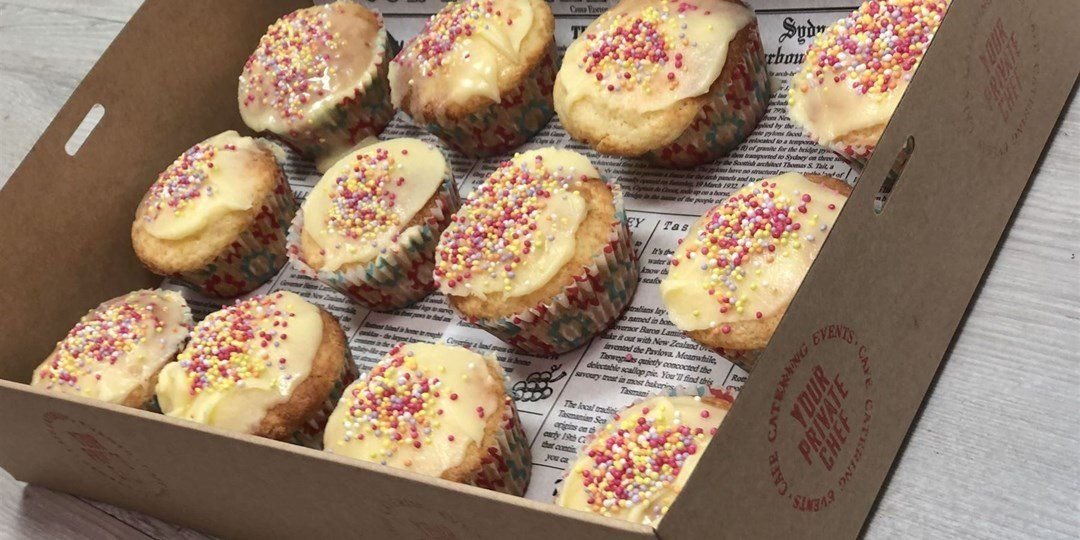 Kids Cupcakes: 12 Vanilla flavour with hundreds and thousands sprinkled