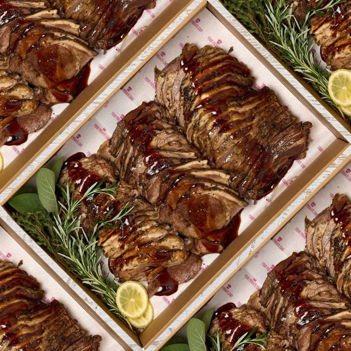 Platter - 12 Hour Slow Roasted Leg of Lamb, Olive Oil, Red Wine Jus (gf, df, nf) 3kg