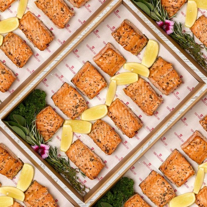 Platter - Grilled Atlantic Salmon Fillets - 1kg platter (10 fillets)