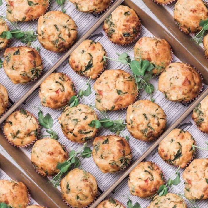 Muffin Box - Savoury Collection Platter (12 Large Muffins)