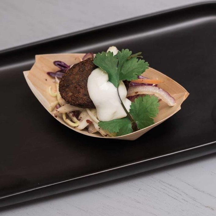 BOWL FOOD - Falafel with Middle Eastern Shaved Cabbage Salad with Sumac, Chilli, Tahini Yoghurt (v) (gf)