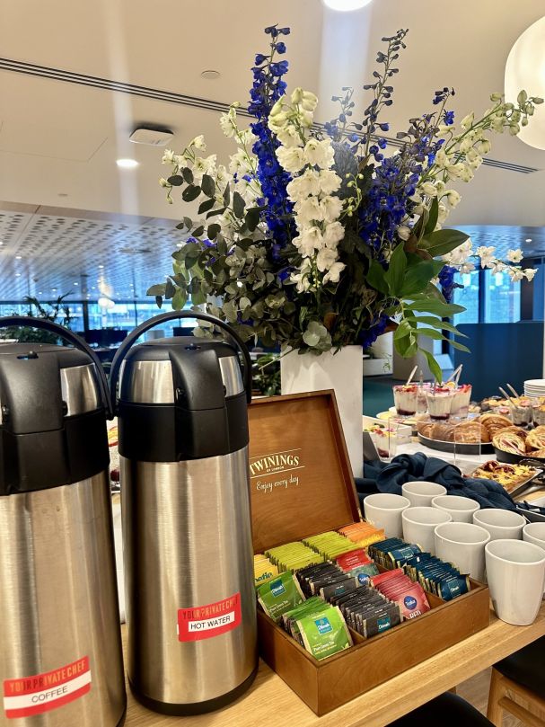 Full Tea & Coffee Station (min 60) w disposable cups & cutlery