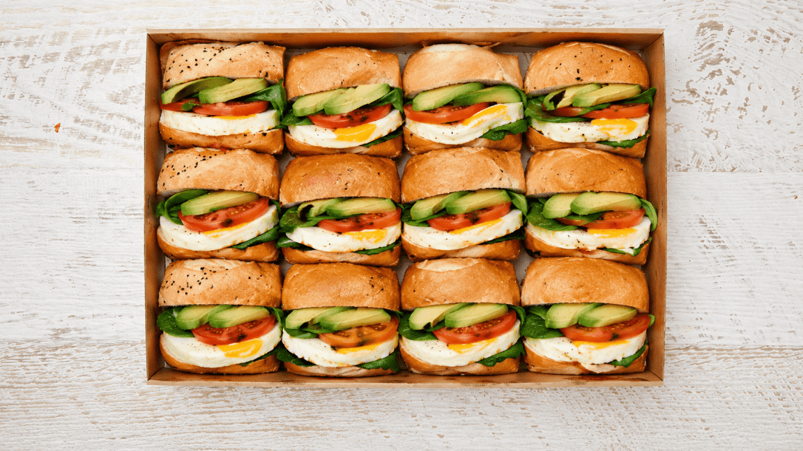 Turkish Roll Box - Brekky Vegetarian Platter (Large) (Warm)