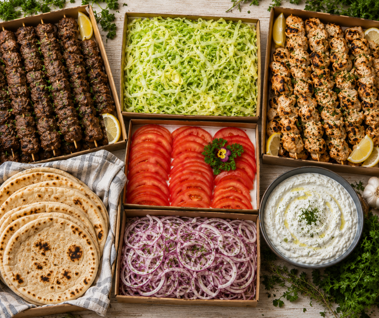 Hot Food Station - Souvlaki Bar