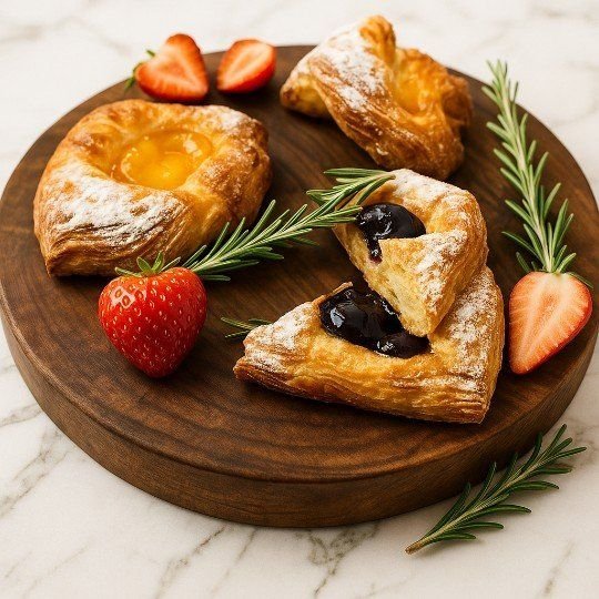 Danishes - apple, apricot, blueberry - regular