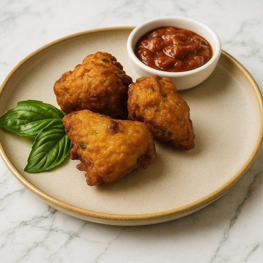 Grilled corn & zucchini fritter served with tomato relish (nf/vgn)