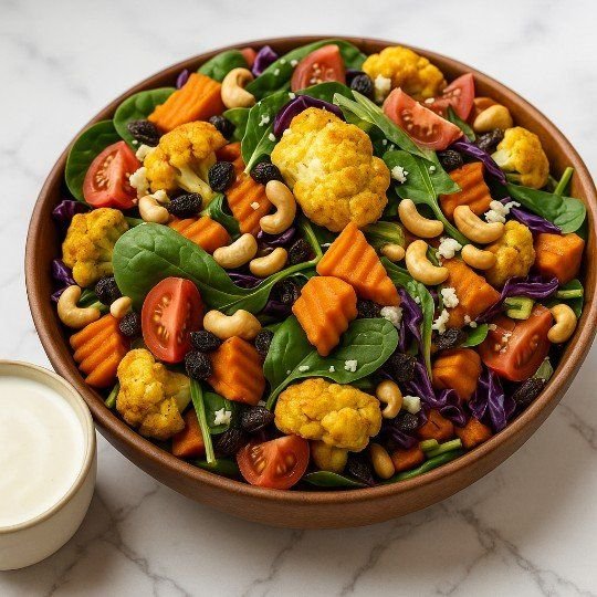 Regular Salad Platter (8-10 serves) - Curried cauliflower and couscous salad (veg)