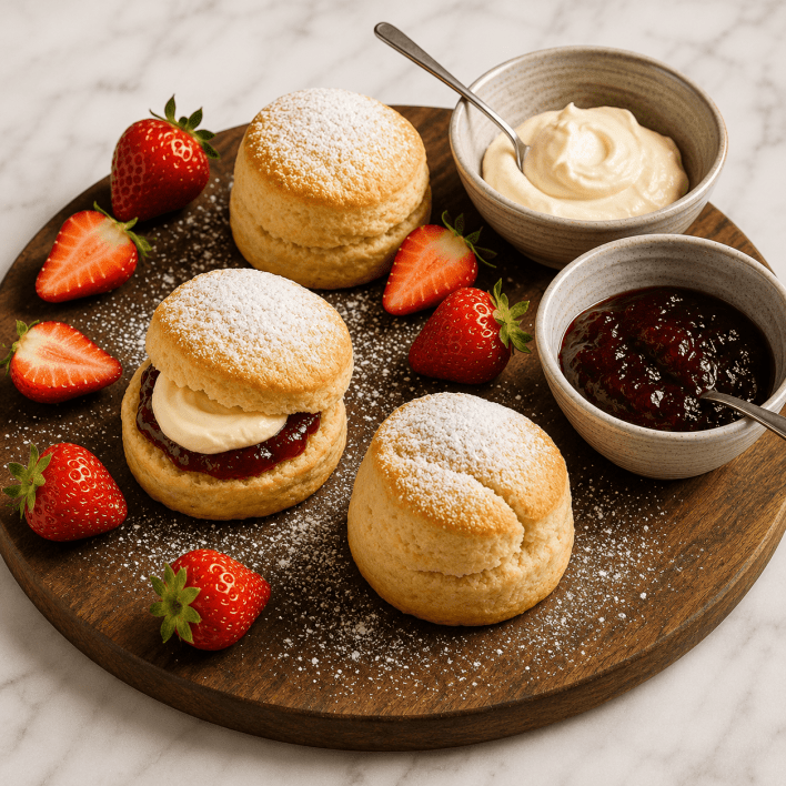 Scones - served with jam & cream (nf)