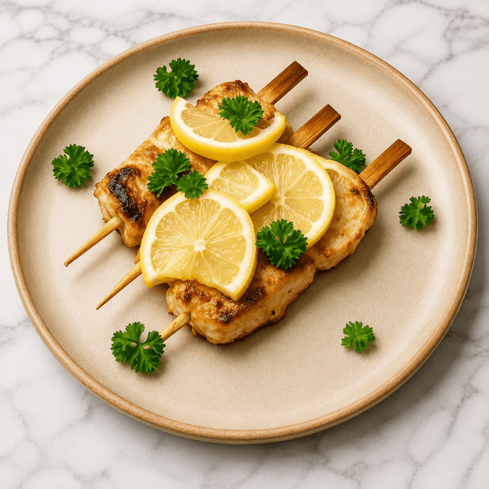 Lemon & herb marinated chicken skewer (gf/df)
